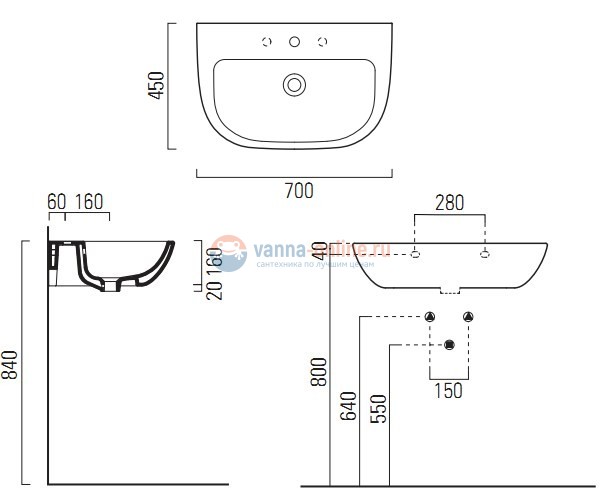 Раковина GSI Modo 773111
