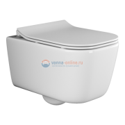 Подвесной унитаз Ceramica Nova New Day Rimless CN3005 35x51x36 см безободковый, с сиденьем Soft Close