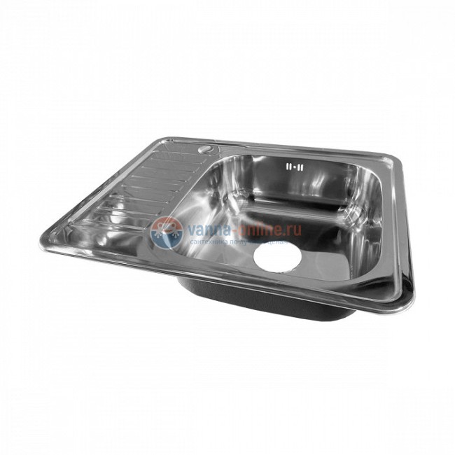 Мойка кухонная Iddis Basic 65 x 50 см, нержавеющая сталь полированная