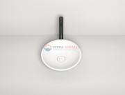 Раковина накладная Salini Callista 105, 37 x 37 x 85 см, из материала Sapirit, глянцевая белая 1101105G