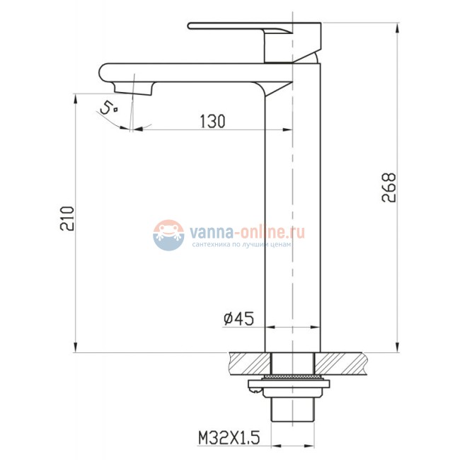 Смеситель для раковины BelBagno Nova NOV-LMC-IN Смеситель для раковины BelBagno Nova NOV-LMC-IN