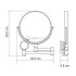 Настенное косметическое зеркало WasserKRAFT K-1000 с 3-х кратным увеличением
