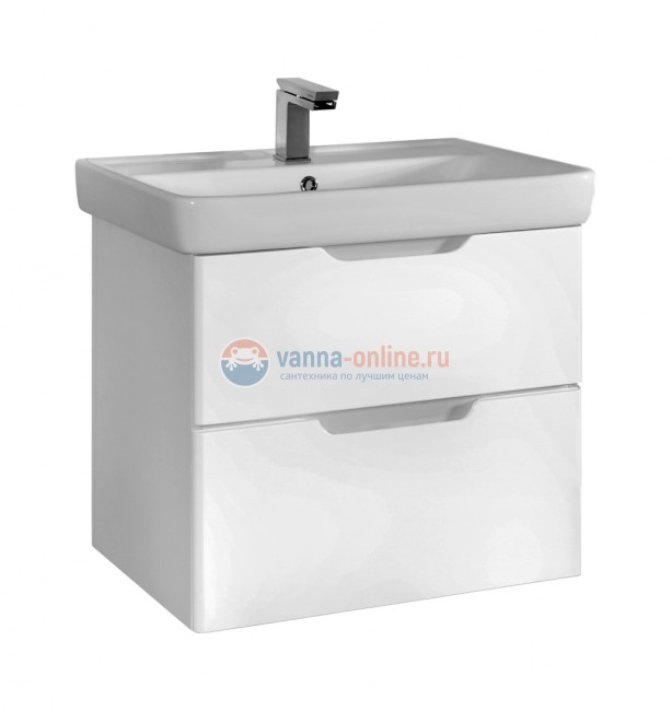 Тумба с раковиной Dreja Q 80, белый лак Тумба с раковиной Dreja Q 80, белый лак