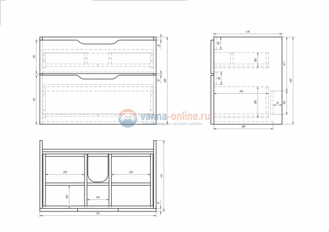 Тумба с раковиной Dreja Q 80, белый лак Тумба с раковиной Dreja Q 80, белый лак