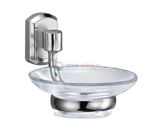 Мыльница стеклянная с держателем WasserKRAFT Oder 3029