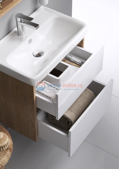 Тумба c раковиной Aqwella Сити Т5м/DK 50x38x58 см подвесная, дуб канадский