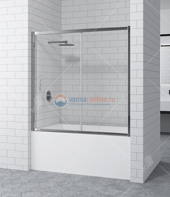 Душевая шторка на ванну RGW SC-043, 351104318-11, 180 х 150 см, профиль - хром Душевая шторка на ванну RGW SC-043, 351104318-11, 180 х 150 см, профиль - хром