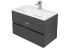 Тумба с раковиной Aquanet Алвита 80 215120, цвет серый антрацит