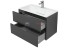 Тумба с раковиной Aquanet Алвита 80 215120, цвет серый антрацит