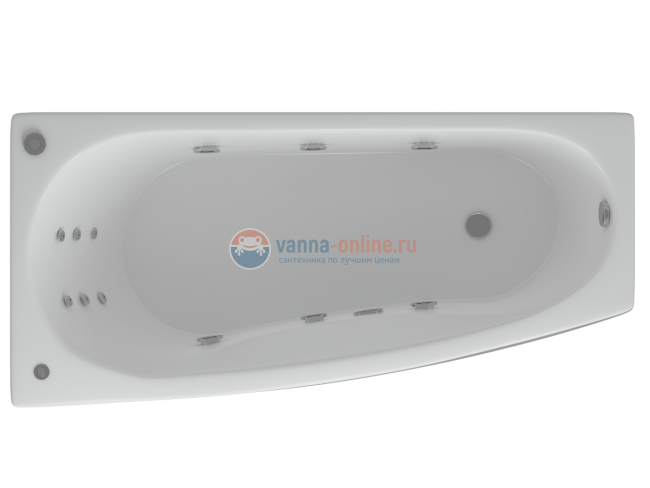 Акриловая ванна Акватек Пандора 160х75 см, r/l