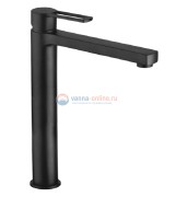 Смеситель Paffoni Ringo RIN081NO для раковины, высокий, без донного клапана, цвет черный матовый