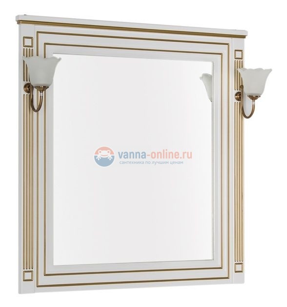 Зеркало Aquanet Паола 90 00181766, цвет черный патина-серебро