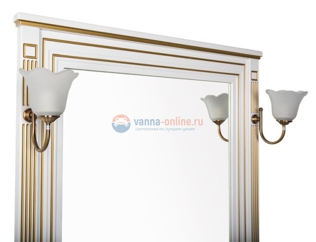 Зеркало Aquanet Паола 90 00181766, цвет черный патина-серебро