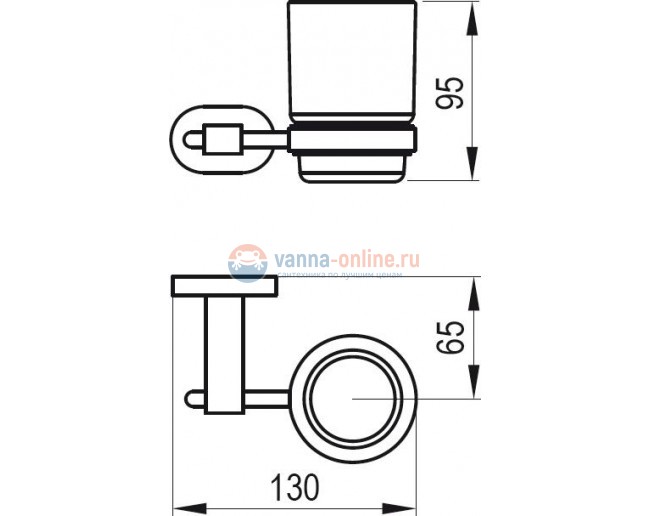 Держатель со стаканом Ravak Chrome CR 210.00 Держатель со стаканом Ravak Chrome CR 210.00