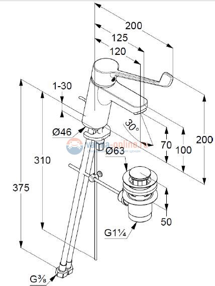Смеситель для раковины Kludi Pure&Easy 372870565 Смеситель для раковины Kludi Pure&Easy 372870565