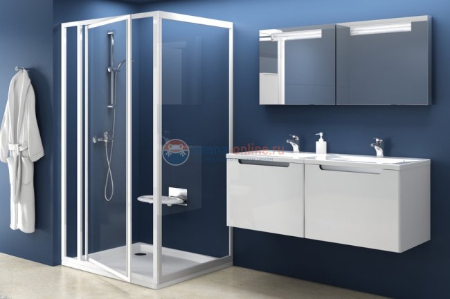 Неподвижная стенка Ravak Supernova APSS-80 белая+грейп 94040102ZG