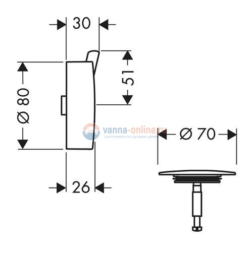 Внешняя часть Hansgrohe Flexaplus S 58186