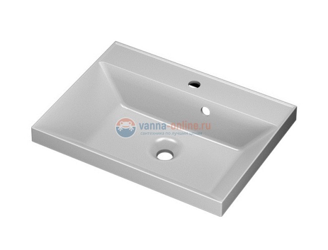 Тумба с раковиной Iddis Color Plus COL60W0i95K 60 см подвесная, белая/дерево