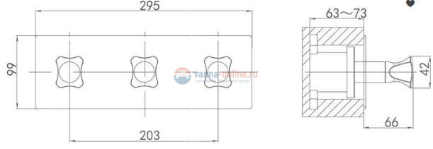 Смеситель D&K Rhein Marx DA1385841 для ванны и душа