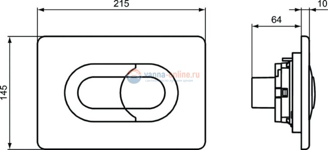 Пневматическая панель смыва Ideal Standard SOLEA P1 R0133JG