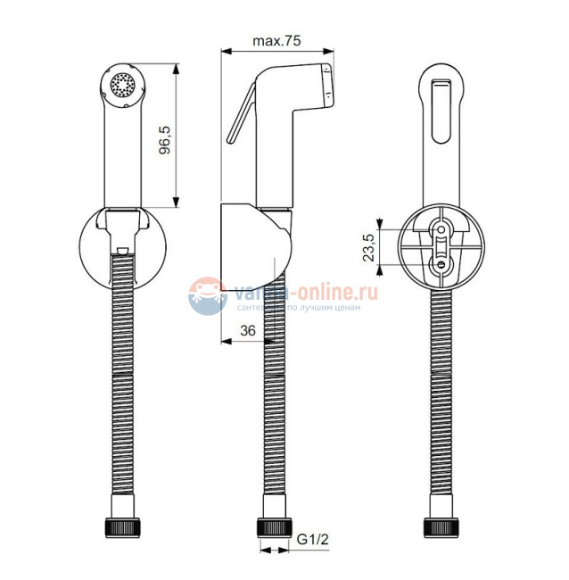 Гигиенический душ Ideal Standard IDEALSPRAY ECO B0595AA Набор для гигиенического душа Гигиенический душ Ideal Standard IDEALSPRAY ECO B0595AA Набор для гигиенического душа
