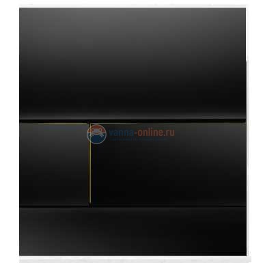 Кнопка смыва TECE Square Urinal 9 242 809, стекло черное, клавиша черная