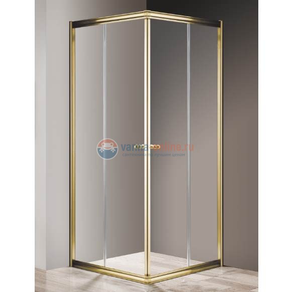 Душевой уголок Cezares GIUBILEO-A-2-100-SCORREVOLE-G, 100 х 100 х 195 см, стекло прозрачное узорчатое