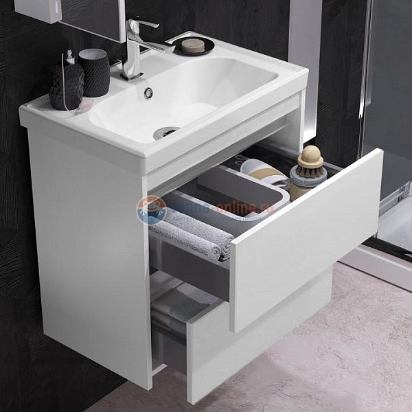 Тумба под раковину opadiris фреш 70 00-00003577 белый(белое стекло)