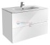 Тумба под раковину Roca Victoria Nord Ice Edition ZRU9302731, 80 см, цвет белый глянец