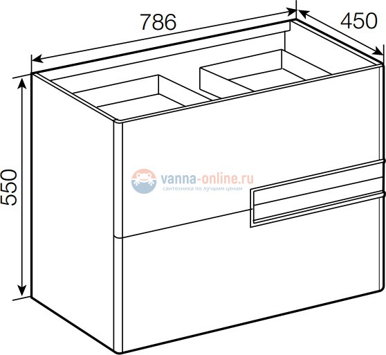 Тумба под раковину Roca Victoria Nord Ice Edition ZRU9302731, 80 см, цвет белый глянец