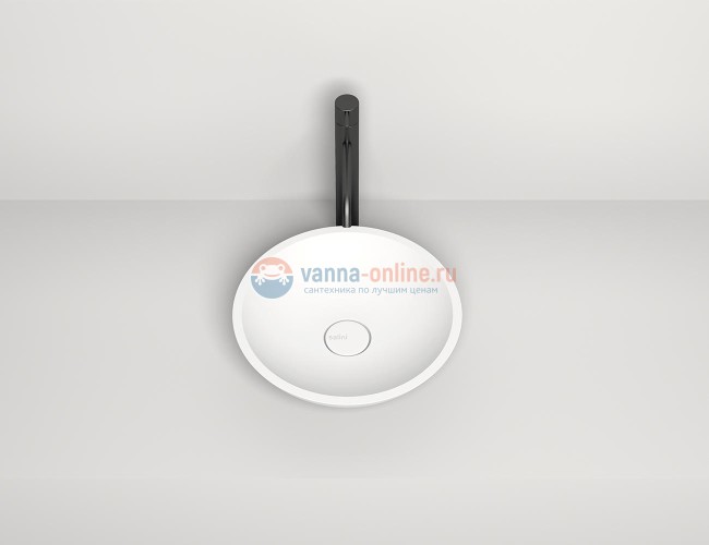 Раковина накладная Salini Callista 105, 37 x 37 x 85 см, из материала Solix, матовая белая 1101205SM