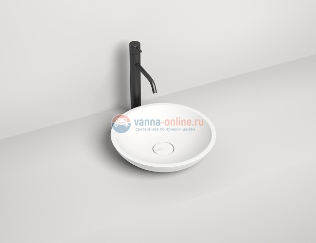 Раковина накладная Salini Callista 105, 37 x 37 x 85 см, из материала Solix, матовая белая 1101205SM