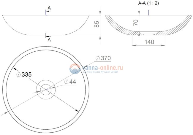 Раковина накладная Salini Callista 105, 37 x 37 x 85 см, из материала Solix, матовая белая 1101205SM
