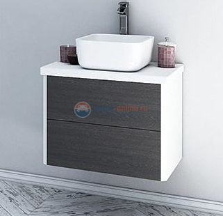 Модуль под раковину Акватон Брук 60, 1A201901BCDF0 два ящика, дуб феррара