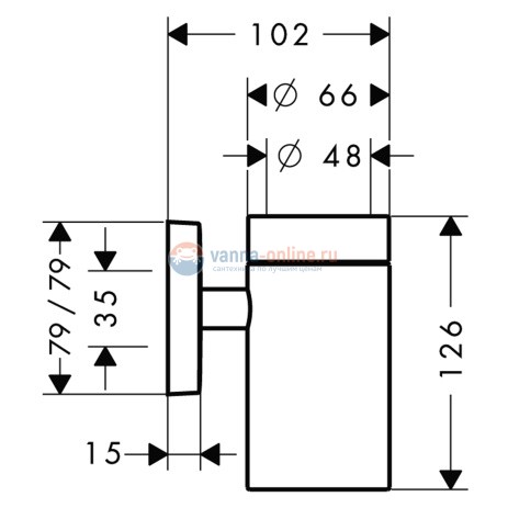 Стакан для щеток Hansgrohe PuraVida 41504000 Стакан для щеток Hansgrohe PuraVida 41504000