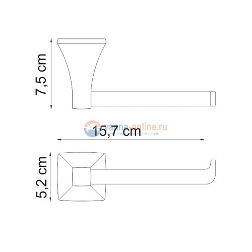 Держатель для туалетной бумаги WasserKRAFT Wern 2596 Держатель для туалетной бумаги WasserKRAFT Wern 2596