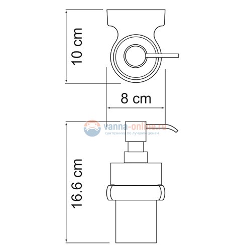 Дозатор с держателем WasserKRAFT Berkel 6899 Дозатор с держателем WasserKRAFT Berkel 6899