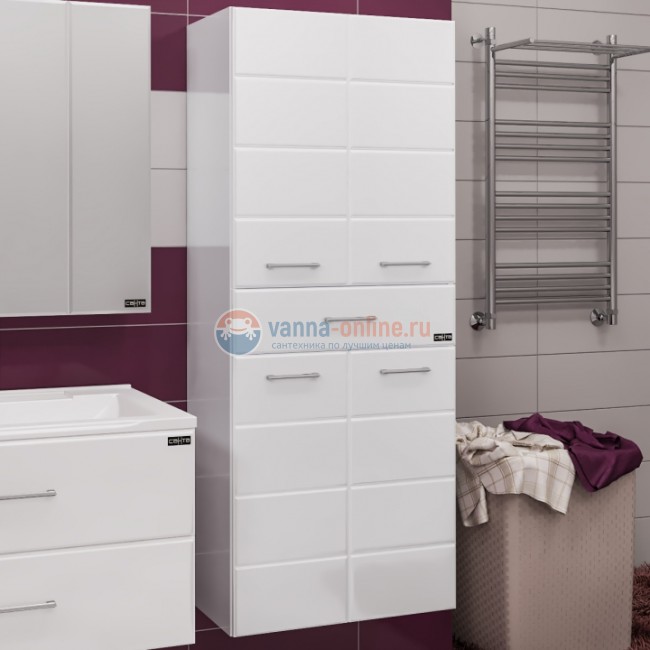 Шкаф-пенал СаНта Омега 60 507008, подвесной Шкаф-пенал СаНта Омега 60 507008, подвесной