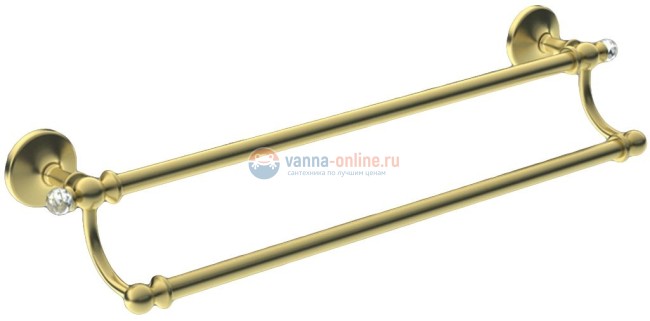 Двойной полотенцедержатель Art&Max Antic Crystal AM-2648SJ-Do, золото