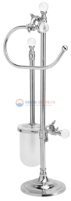 Стойка для унитаза и биде Art&Max Barocco Crystal AM-1948-Cr-C 15х57 см, хром Стойка для унитаза и биде Art&Max Barocco Crystal AM-1948-Cr-C 15х57 см, хром