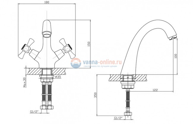 Смеситель Orange Classic Pro M72-021cr для раковины Смеситель Orange Classic Pro M72-021cr для раковины