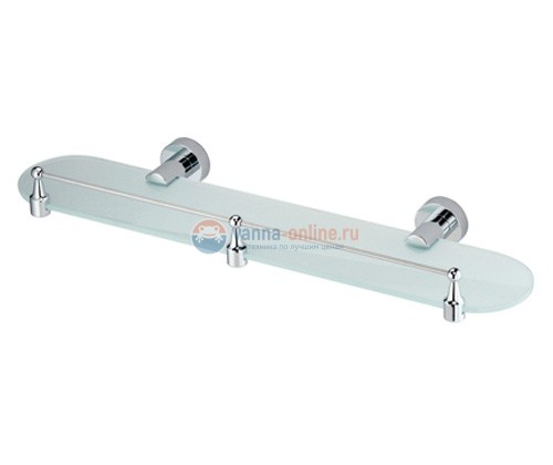 Полка стеклянная WasserKRAFT Donau 9444, с бортиком Полка стеклянная WasserKRAFT Donau 9444, с бортиком