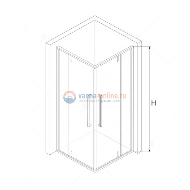 Душевой уголок RGW SV-33-B 06323399-14 90x90 см квадратный, стекло прозрачное, черный
