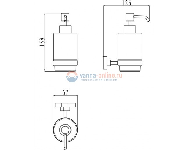 Дозатор для жидкого мыла Ravak Chrome CR 231
