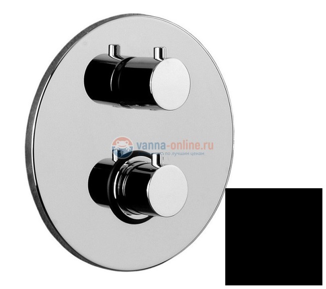 Смеситель Paffoni Light LIQ018NO встраиваемый для душа на 2 выхода, с внутренней частью, цвет черный матовый Смеситель Paffoni Light LIQ018NO встраиваемый для душа на 2 выхода, с внутренней частью, цвет черный матовый