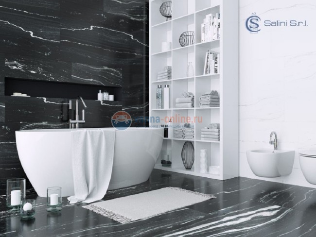 Ванна Salini Alda Nuova, 178 х 92 х 58 см, из материала Solix, матовая белая 101911SM Ванна Salini Alda Nuova, 178 х 92 х 58 см, из материала Solix, матовая белая 101911SM