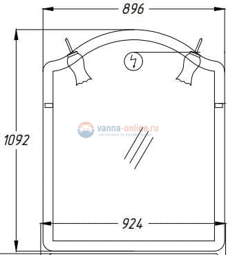 Зеркало с подсветкой Opadiris Виктория 90 (светлый орех) Зеркало с подсветкой Opadiris Виктория 90 (светлый орех)