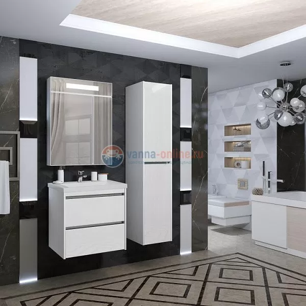 Тумба под раковину opadiris фреш  60 00-00002820 белый(белое стекло)