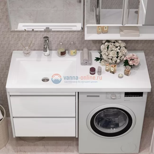 Тумба под раковину opadiris фреш 56 00-00002179 белый/белое стекло Тумба под раковину opadiris фреш 56 00-00002179 белый/белое стекло