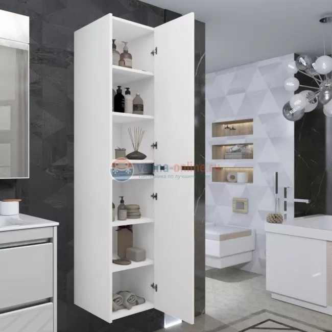 Шкаф-пенал opadiris фреш 35 , универсальный, Z0000014801 белый/белое стекло Шкаф-пенал opadiris фреш 35 , универсальный, Z0000014801 белый/белое стекло